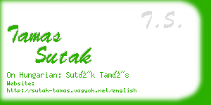 tamas sutak business card